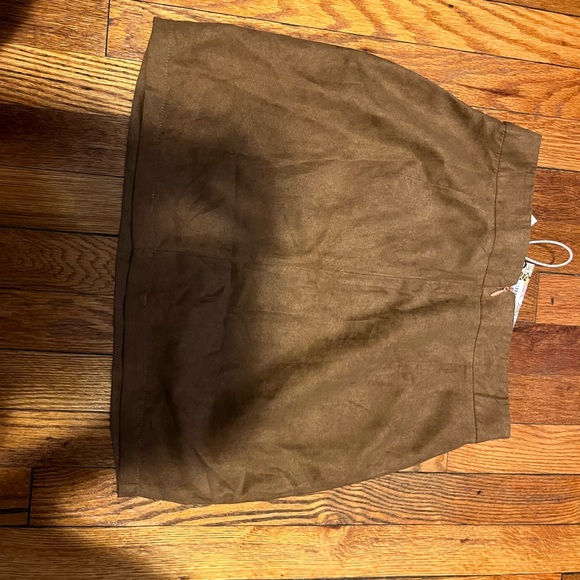 Tan Faux Suede mini Skirt by BooHoo $23 - Picture 2 of 4